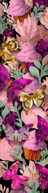 Free butterfly bookmarks of a butterfly with pink theme